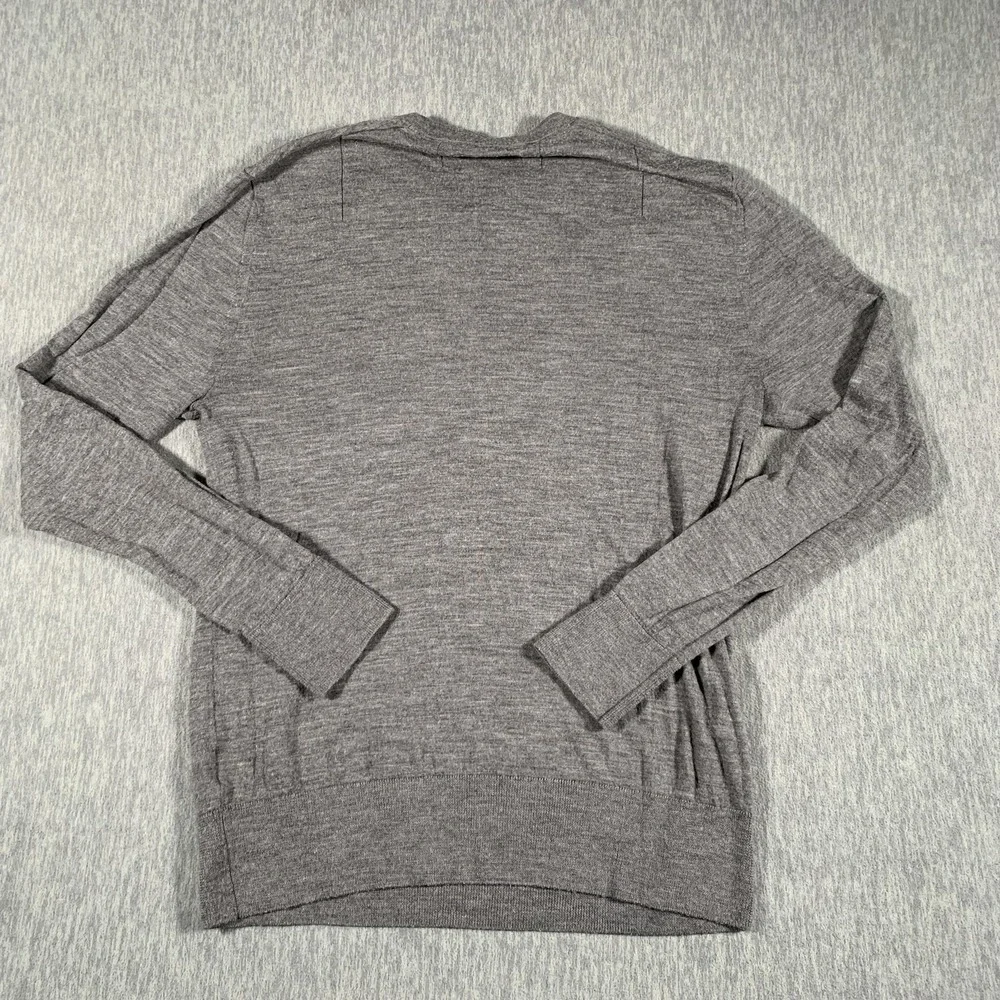 AllSaints Sweater Mens Extra‎ Large Gray 100% Merino Wool Crewneck Logo